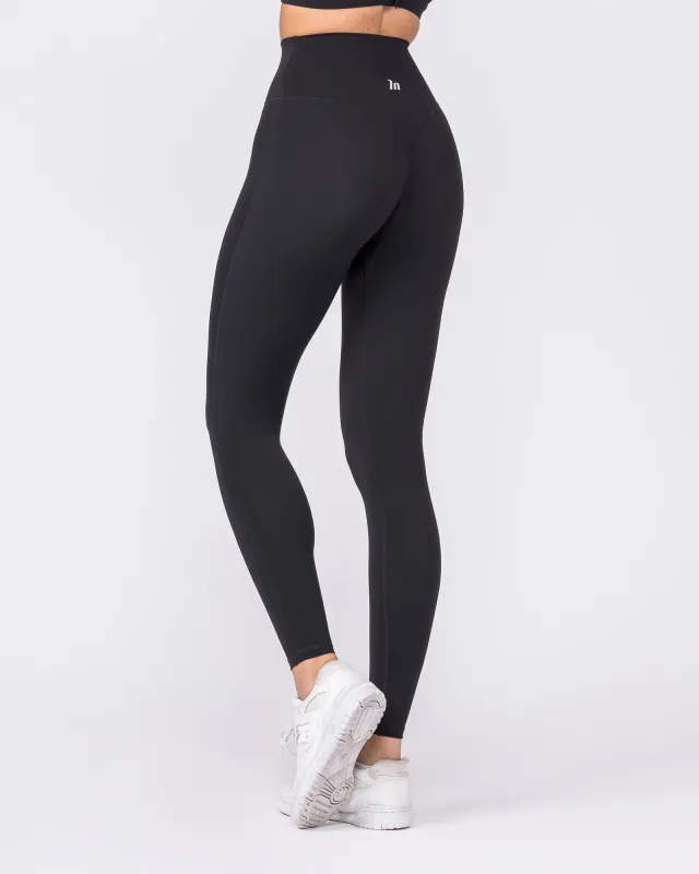 Aura Peachy High Invisible Scrunch Ankle Leggings - Black made by Muscle Nation