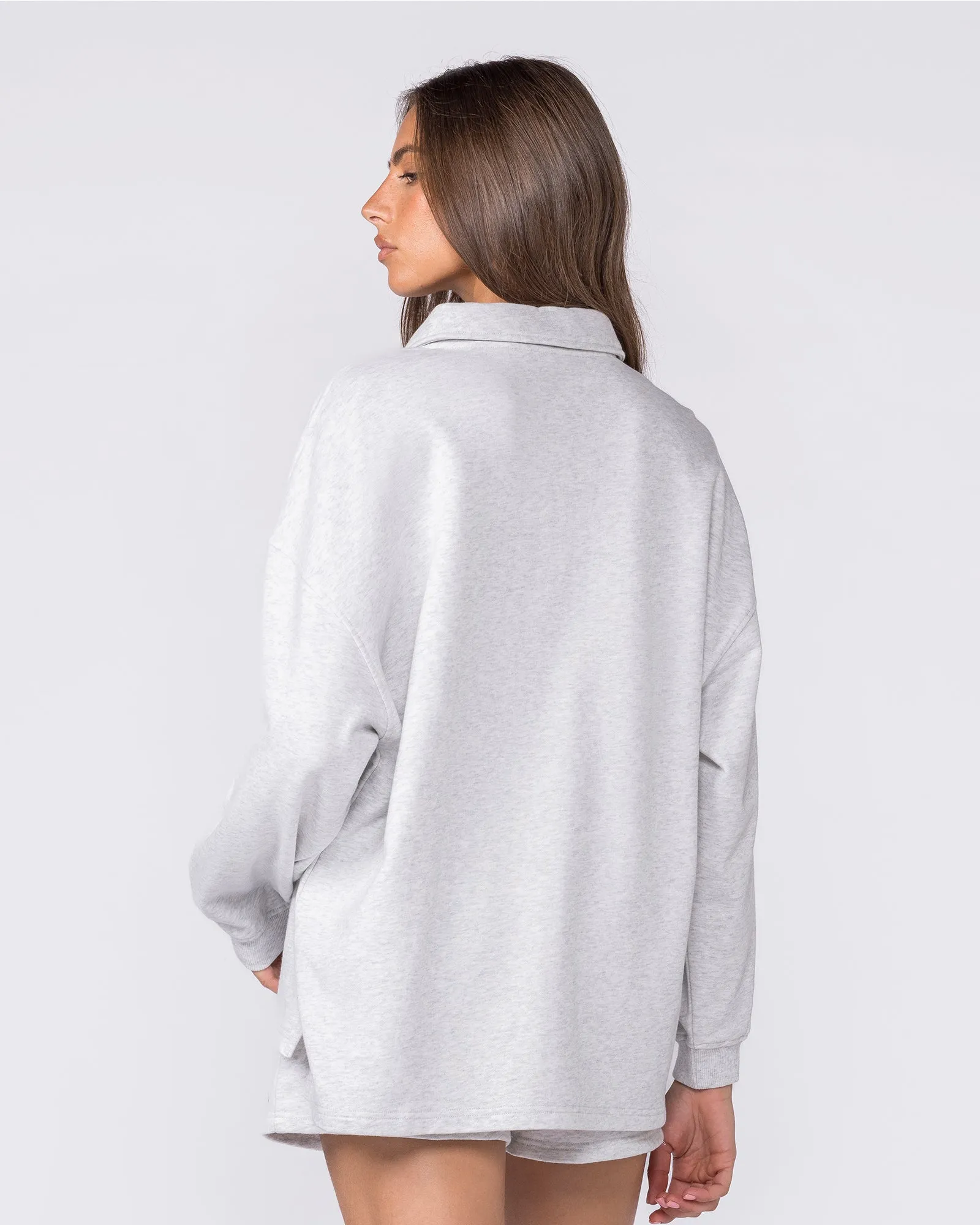 Polo Relaxed Pullover - Snow Grey Marl sold by Muscle Nation product image thumbnail 2