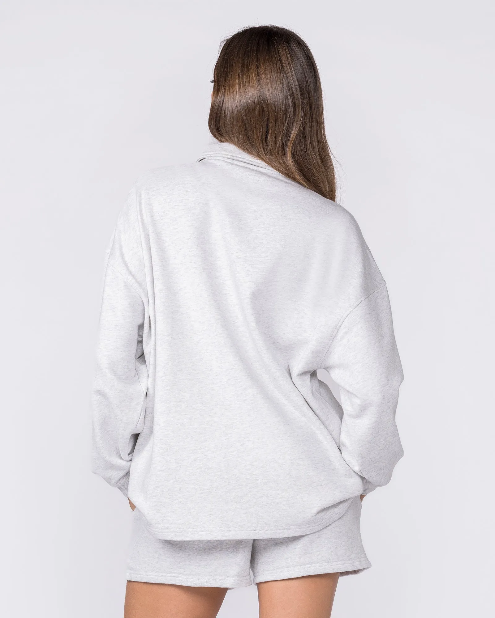 Polo Relaxed Pullover - Snow Grey Marl sold by Muscle Nation product image thumbnail 5