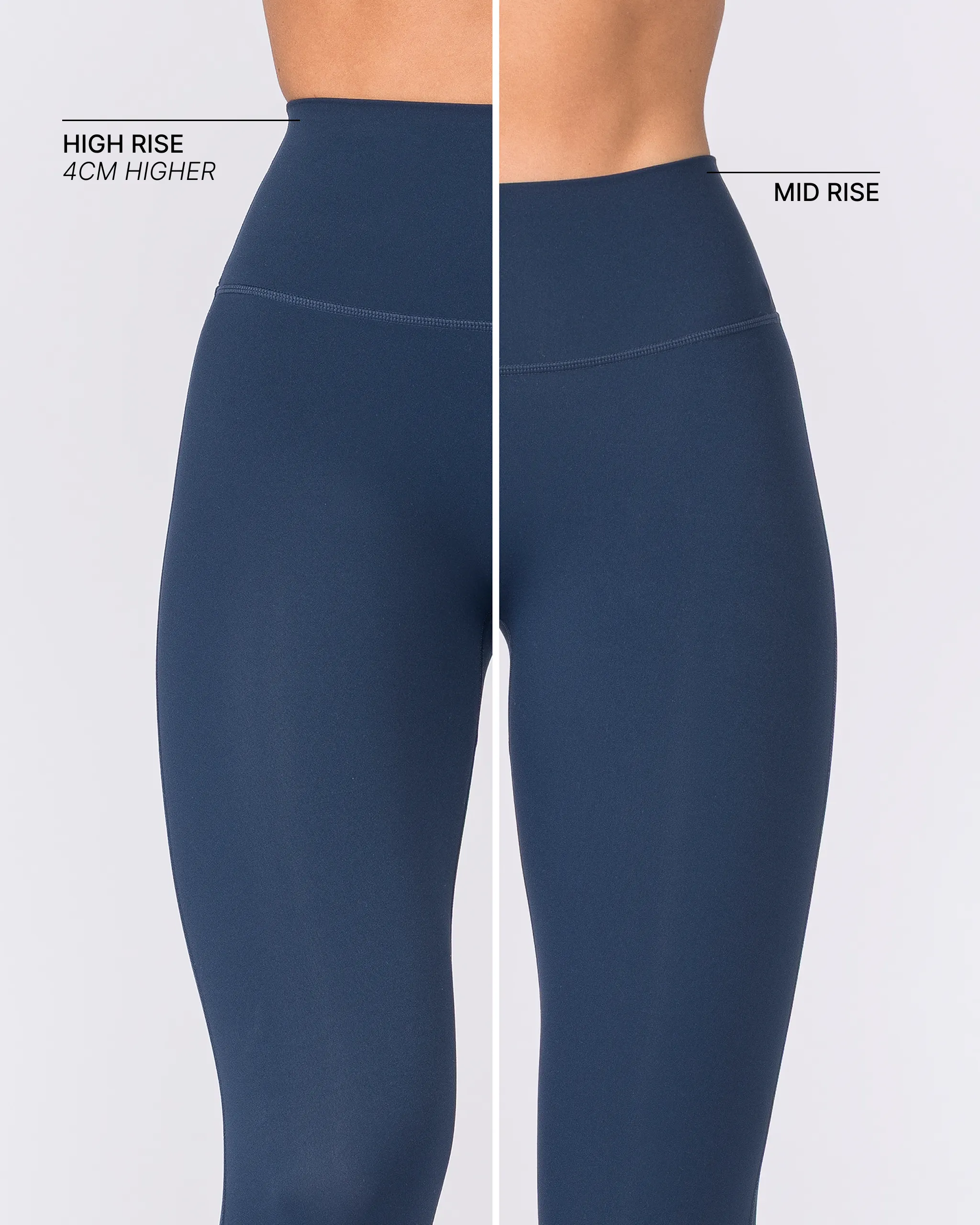 Aura Peachy High Invisible Scrunch Ankle Leggings - Navy sold by Muscle Nation product image thumbnail 2