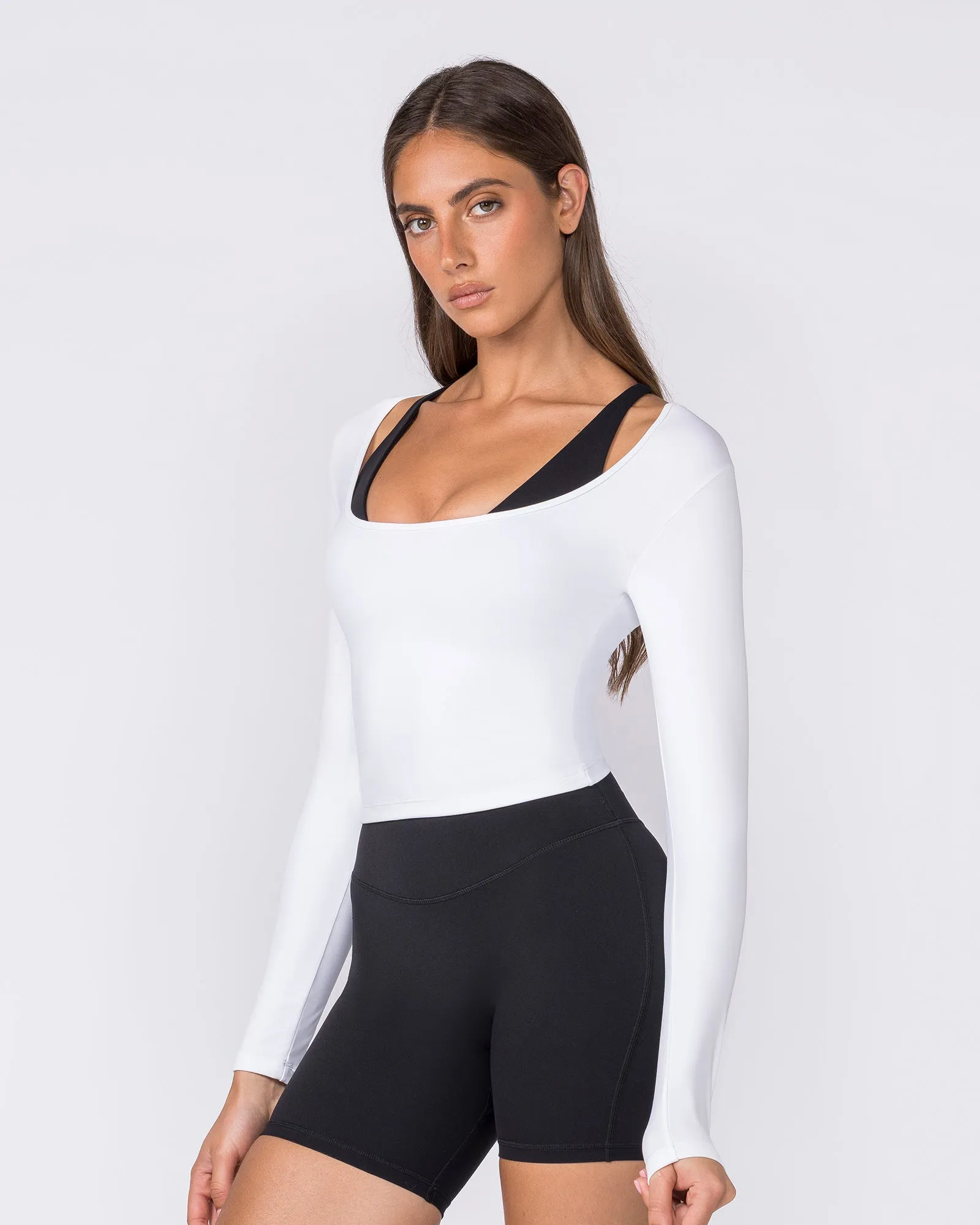 Base Long Sleeve Top - White sold by Muscle Nation product image thumbnail 4