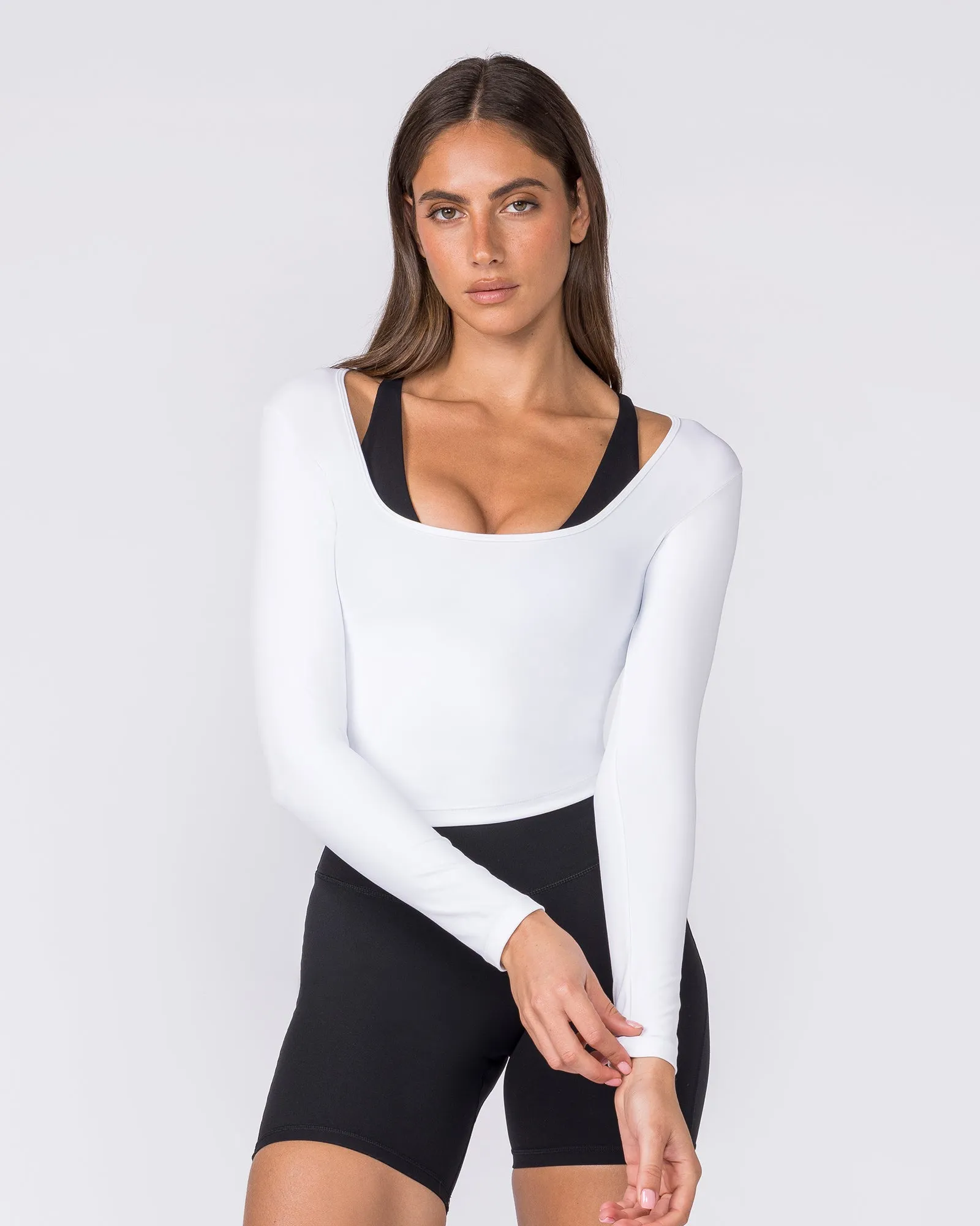 Base Long Sleeve Top - White sold by Muscle Nation product image thumbnail 3