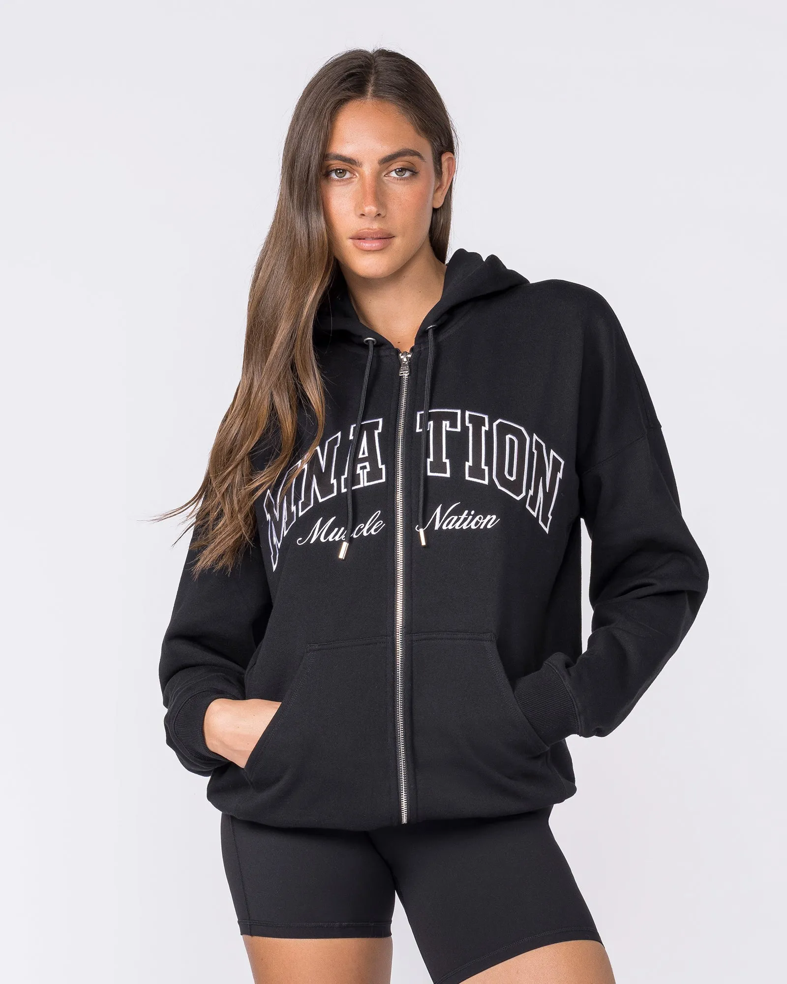 Routine Zip Through Hoodie - Black sold by Muscle Nation product image thumbnail 3