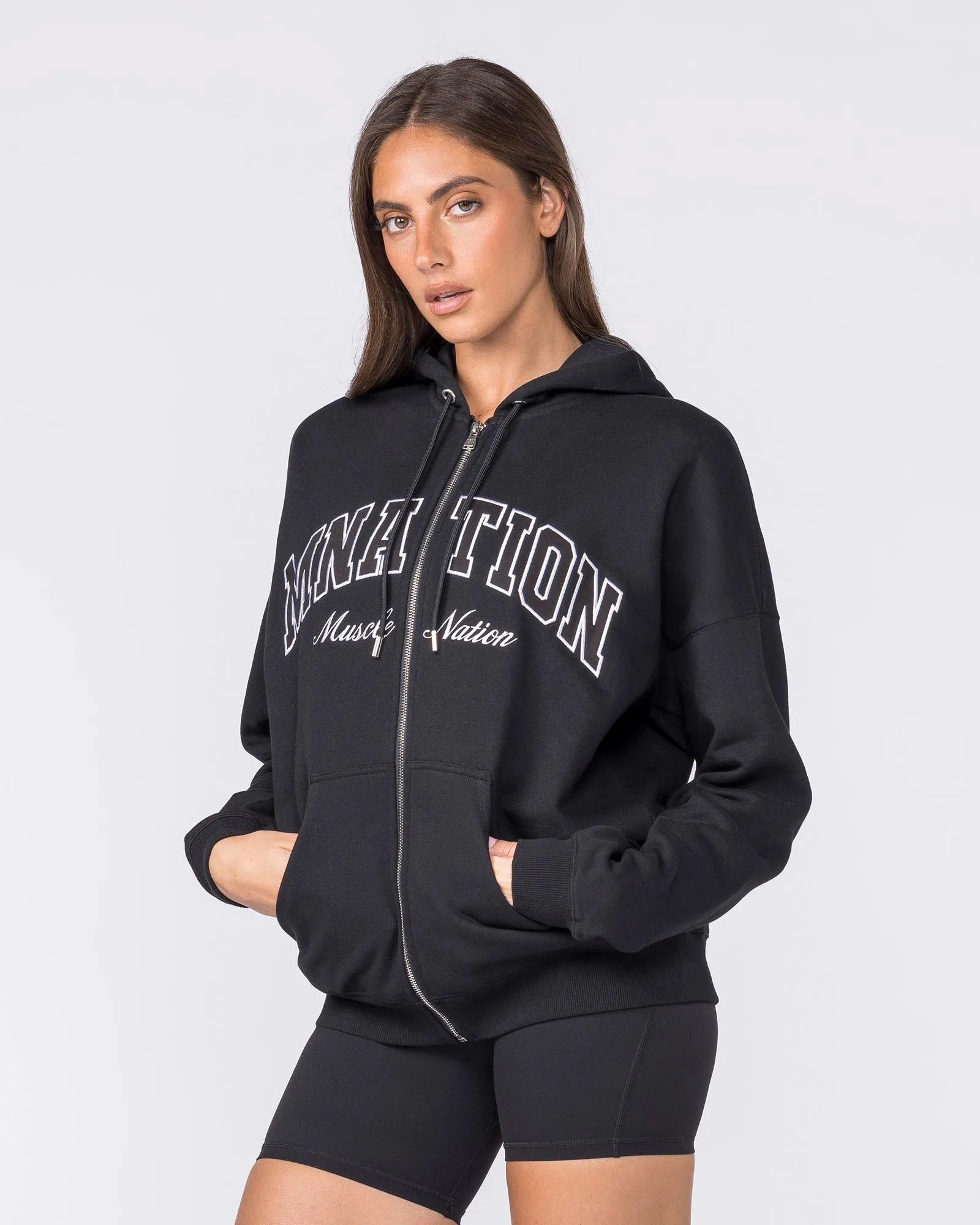 Routine Zip Through Hoodie - Black sold by Muscle Nation product image thumbnail 4