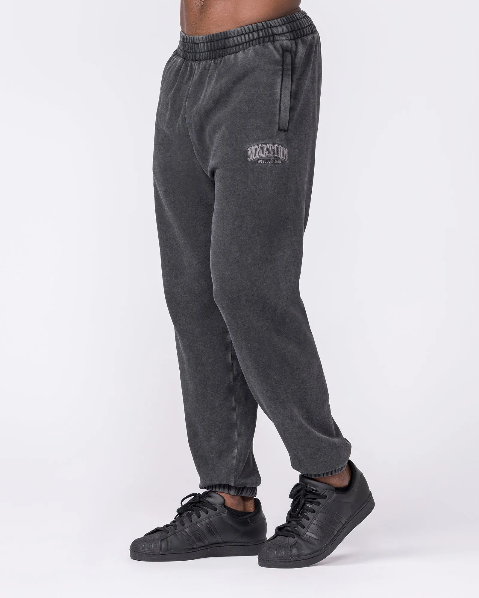 Worldclass Vintage Trackies - Washed Black sold by Muscle Nation product image thumbnail 4