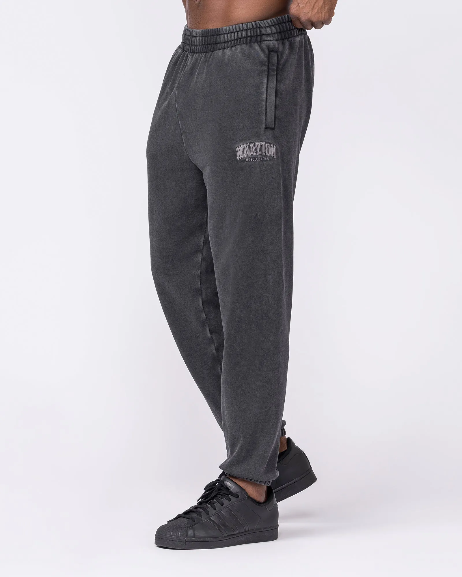 Worldclass Vintage Trackies - Washed Black sold by Muscle Nation