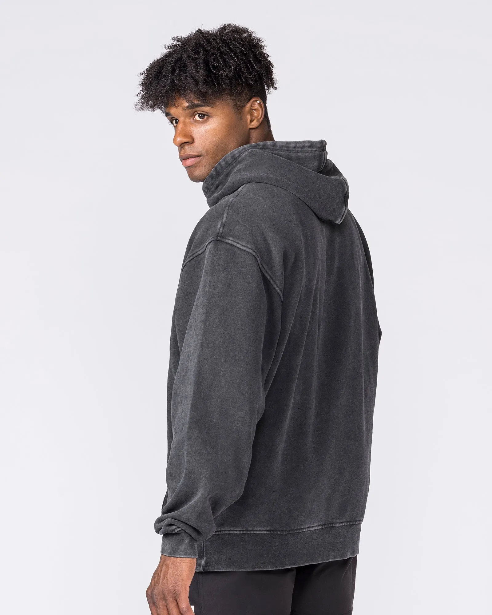 Worldclass Oversized Vintage Hoodie - Washed Black sold by Muscle Nation product image thumbnail 2
