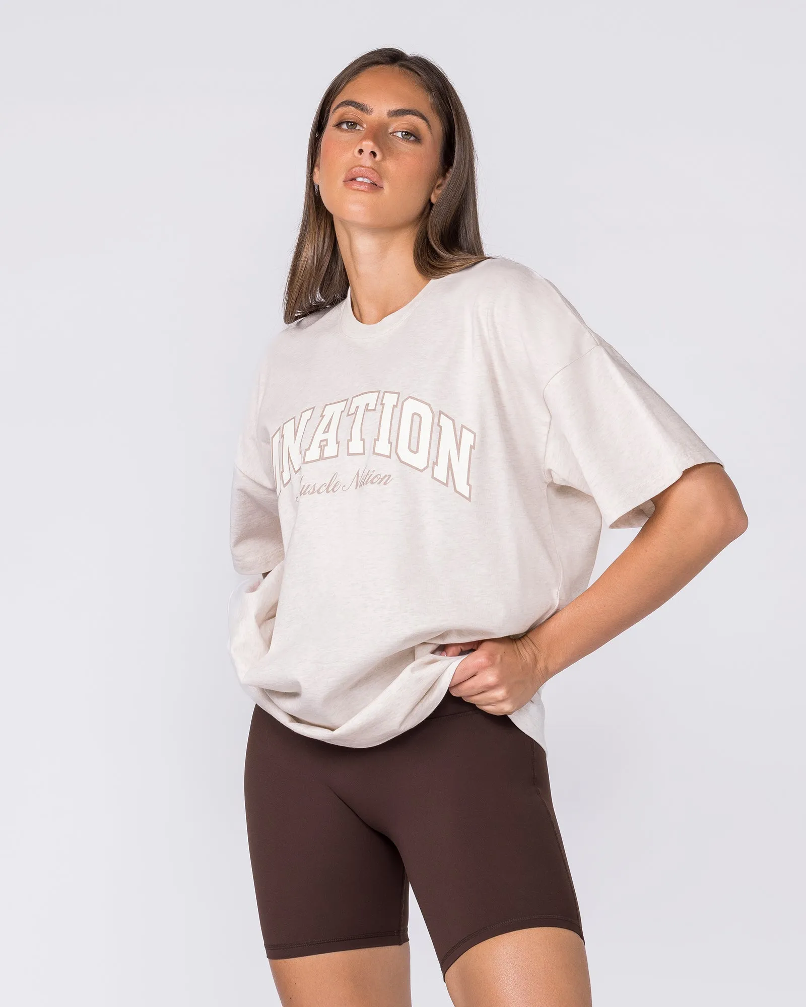 Studio Oversized Tee - Dew Marl sold by Muscle Nation product image thumbnail 4