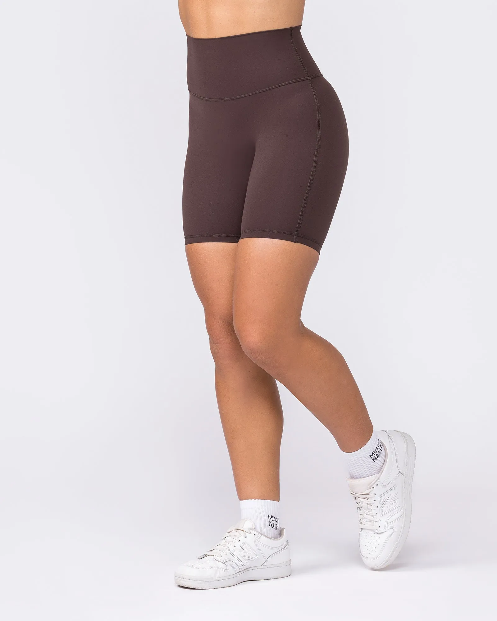 Aura Peachy High Invisible Scrunch Bike Shorts - Cocoa sold by Muscle Nation product image thumbnail 2