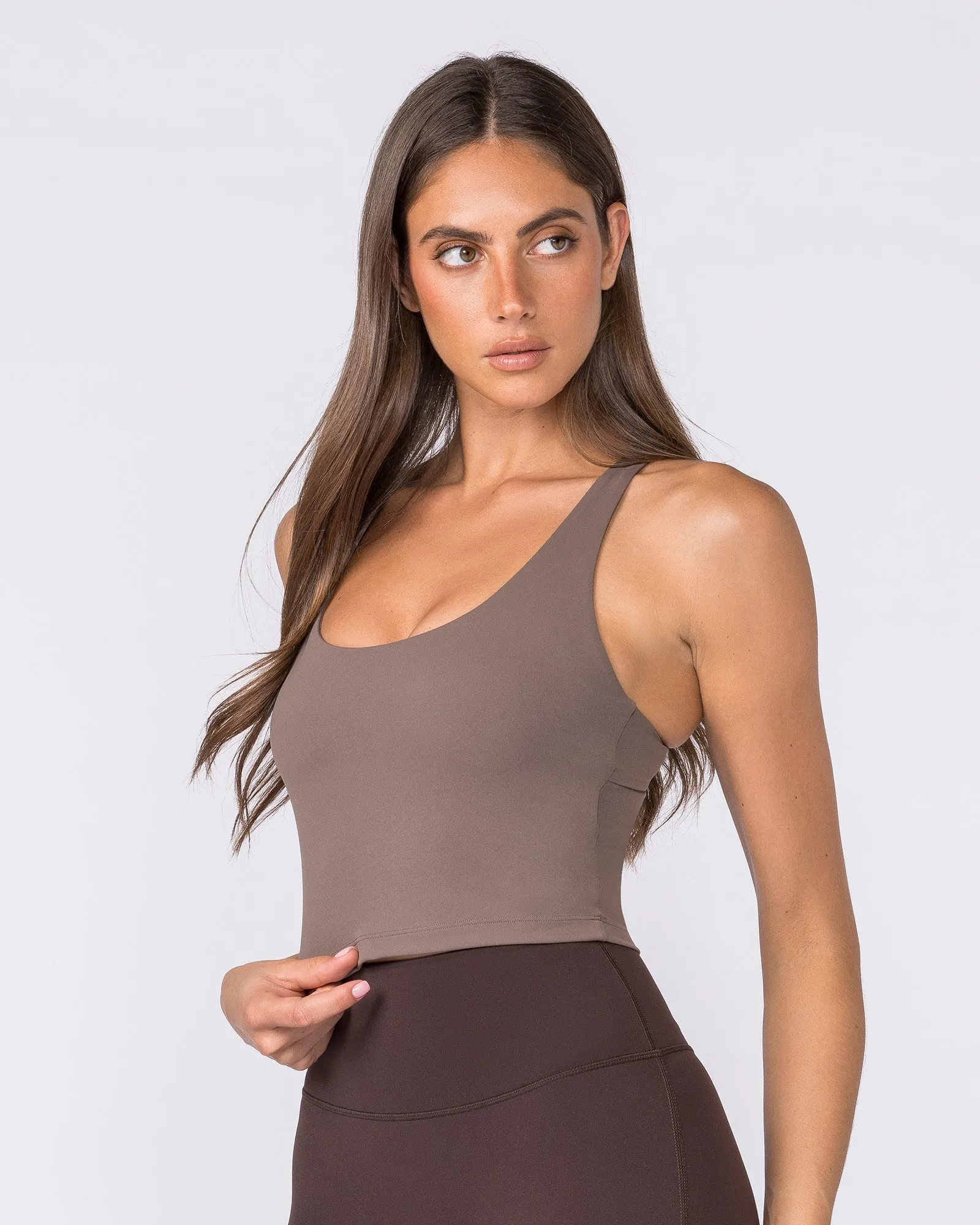 Racer Bra Tank - Taupe sold by Muscle Nation product image thumbnail 4