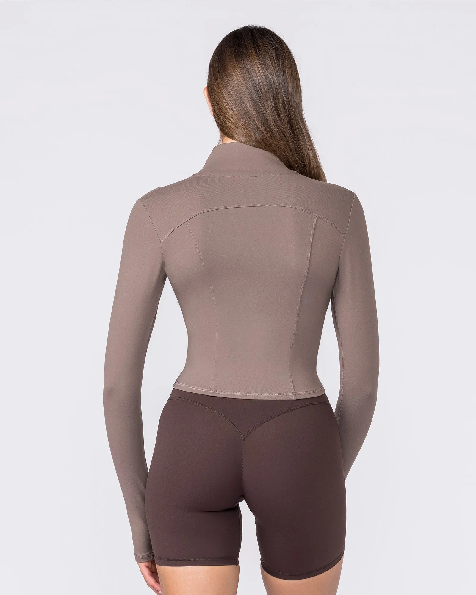 Favourite Cropped Zip Through - Taupe sold by Muscle Nation product image thumbnail 5