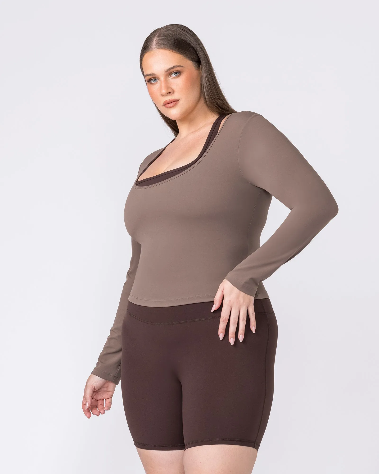 Base Long Sleeve Top - Taupe sold by Muscle Nation product image thumbnail 3