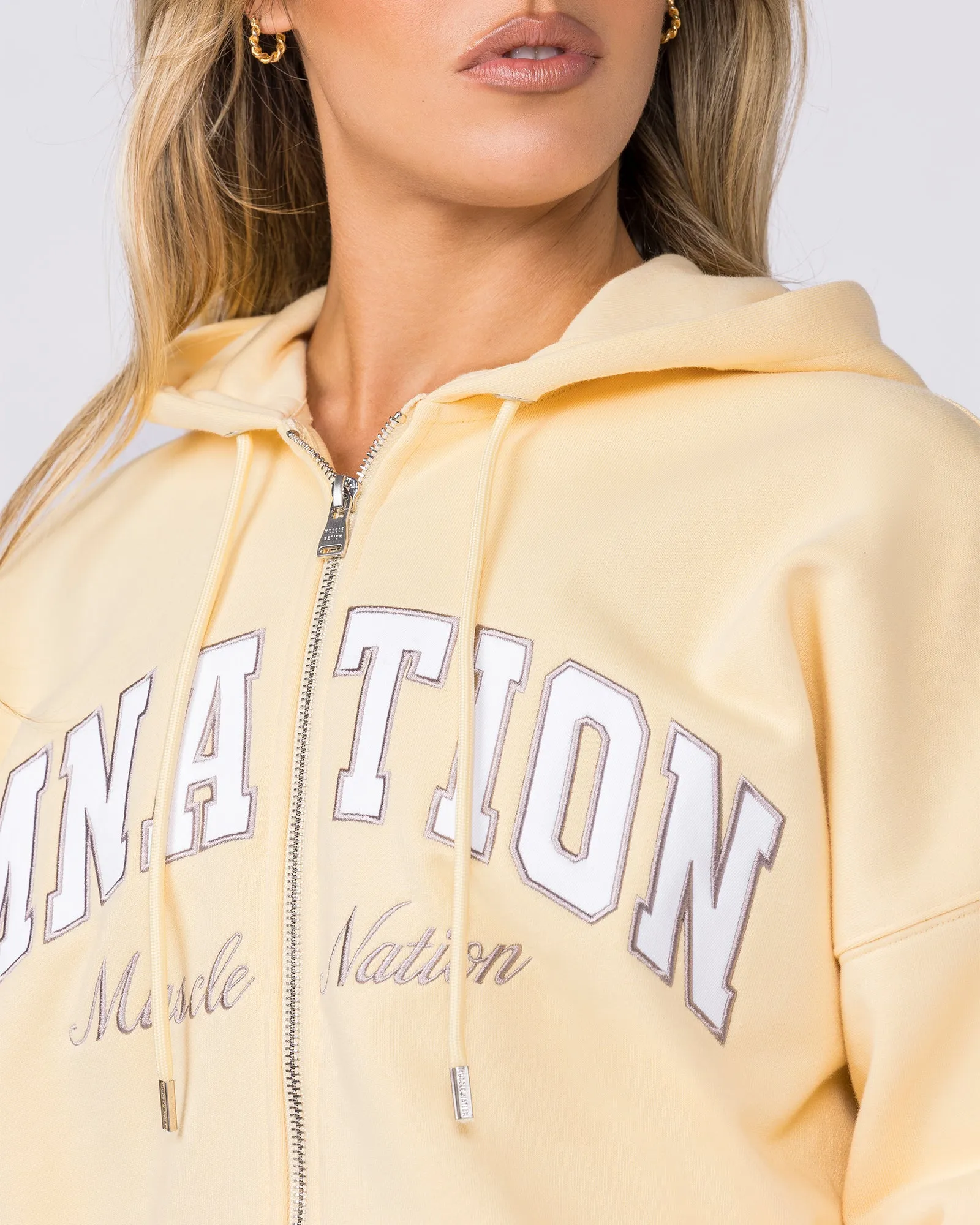 Routine Zip Through Hoodie - Panna Cotta sold by Muscle Nation product image thumbnail 2