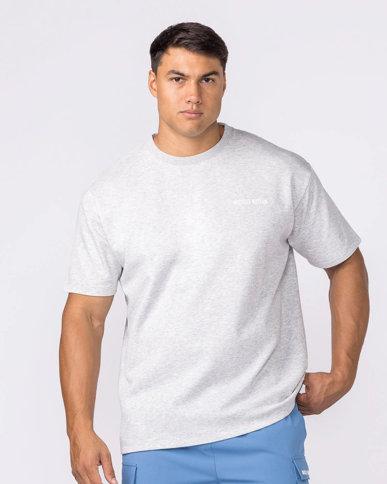 Daily Regular Fit Tee - Grey Marl sold by Muscle Nation