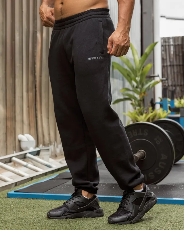 Essential Trackies - Black made by Muscle Nation
