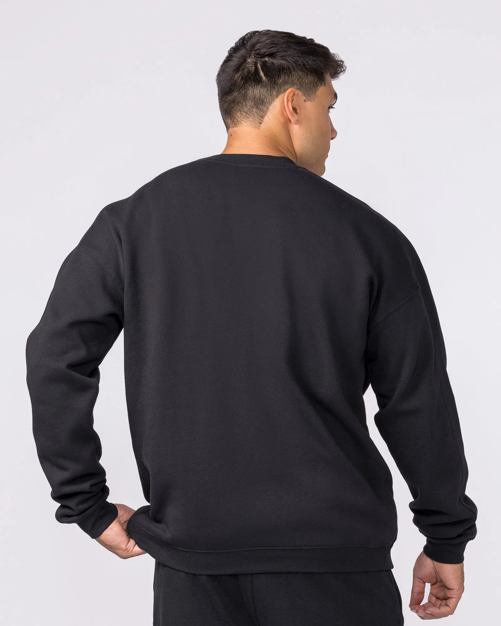 Essential Crew Pullover - Black sold by Muscle Nation product image thumbnail 4
