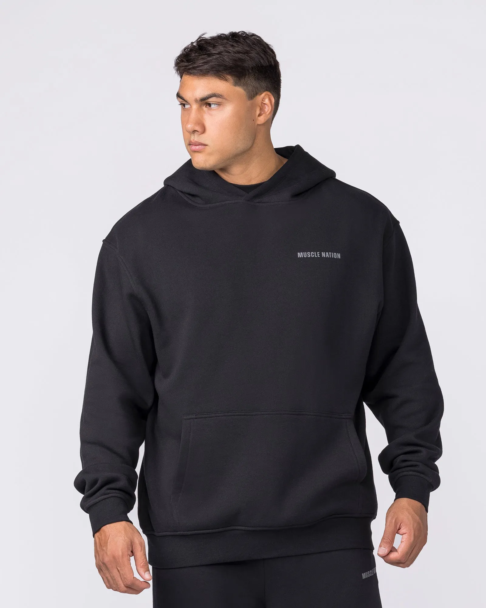 Essential Hoodie - Black sold by Muscle Nation product image thumbnail 3