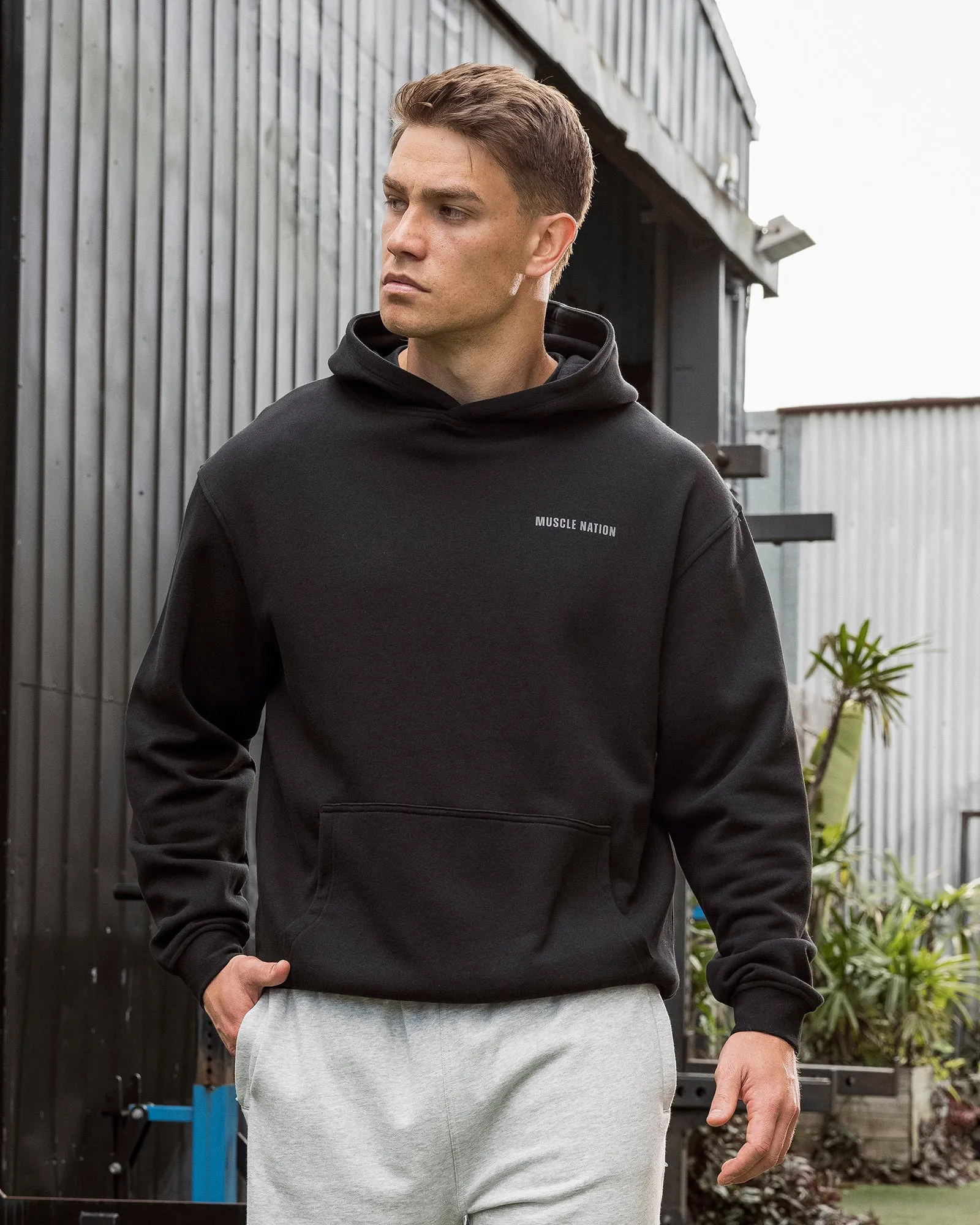 Essential Hoodie - Black sold by Muscle Nation