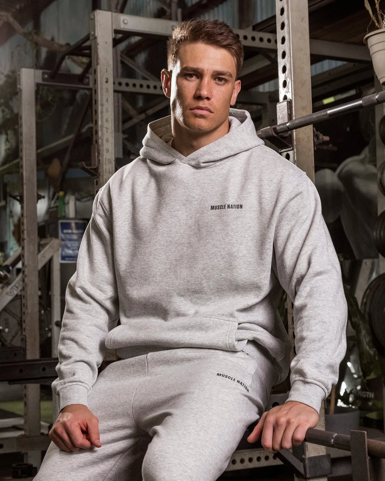 Essential Hoodie - Grey Marl sold by Muscle Nation