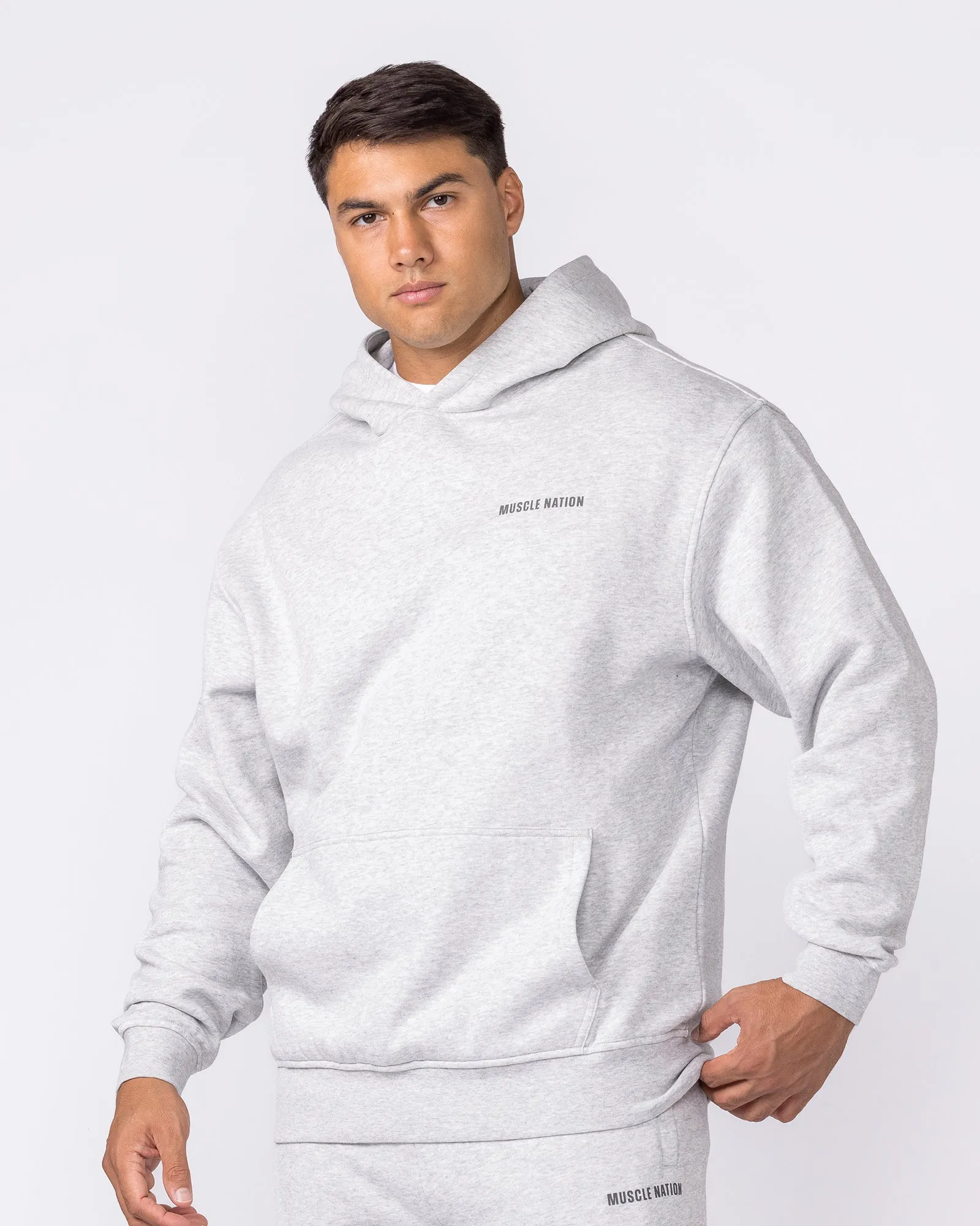 Essential Hoodie - Grey Marl sold by Muscle Nation product image thumbnail 4