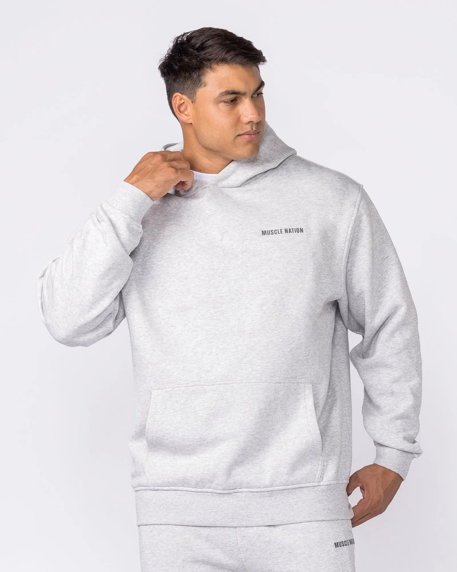 Essential Hoodie - Grey Marl sold by Muscle Nation product image thumbnail 3