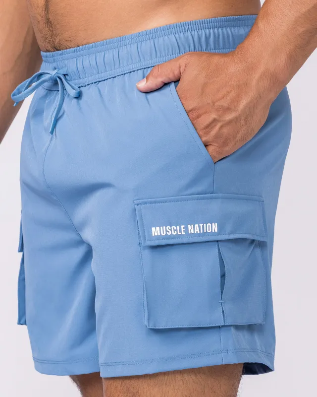 Active Cargo 5" Shorts - Pacific made by Muscle Nation