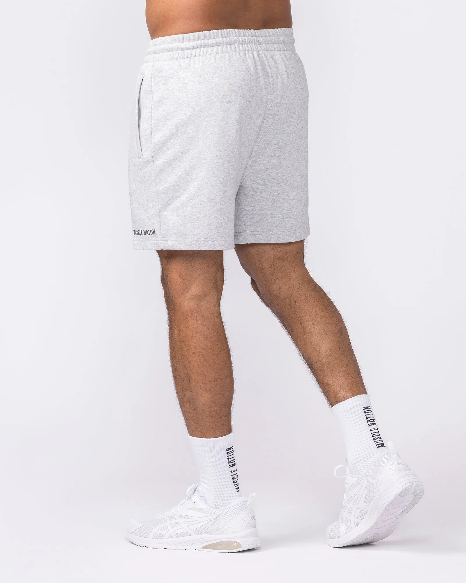 Essential Sweat 5" Shorts - Grey Marl sold by Muscle Nation product image thumbnail 2