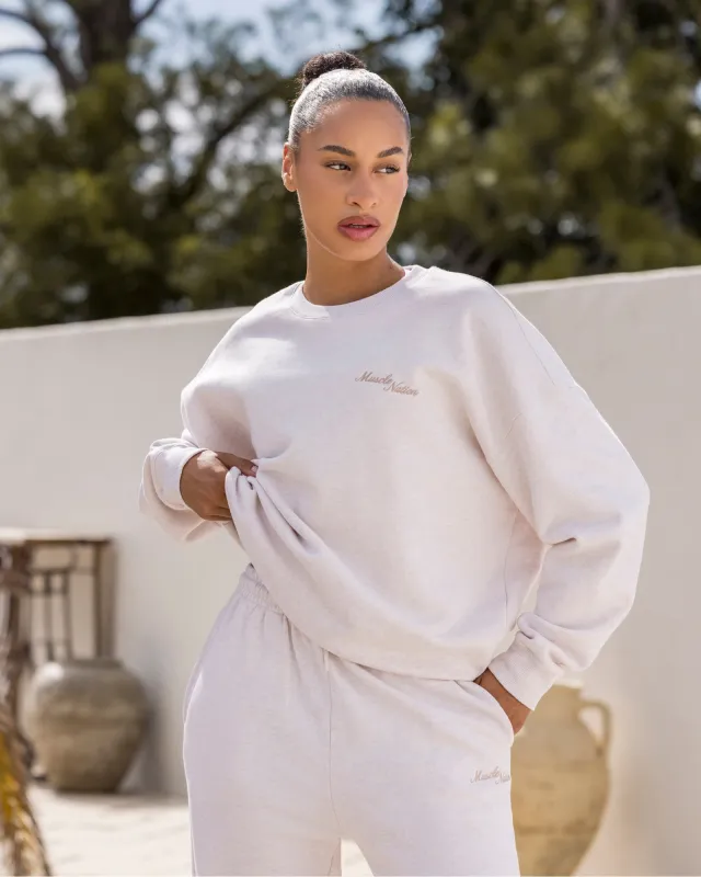 Collective Boxy Pullover - Dew Marl made by Muscle Nation