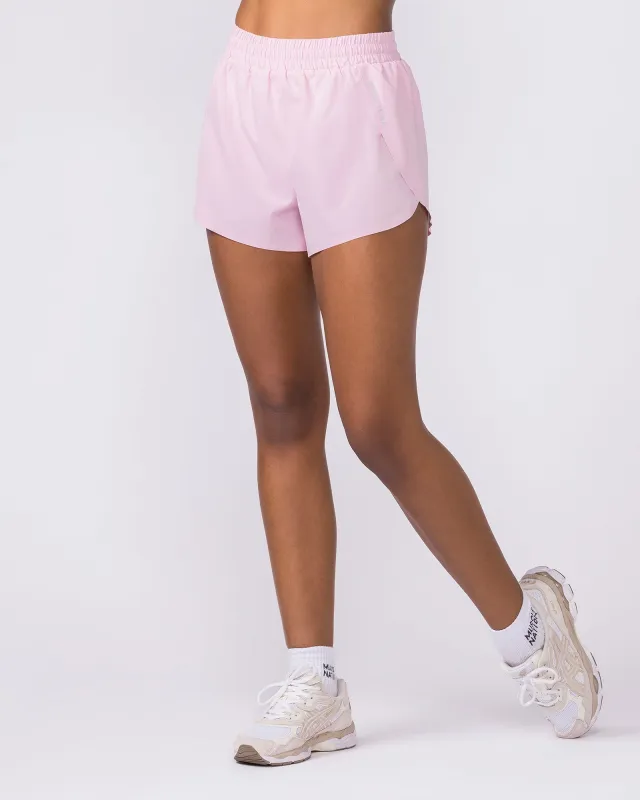 Pace 3" High-Waisted Run Shorts - Blossom made by Muscle Nation