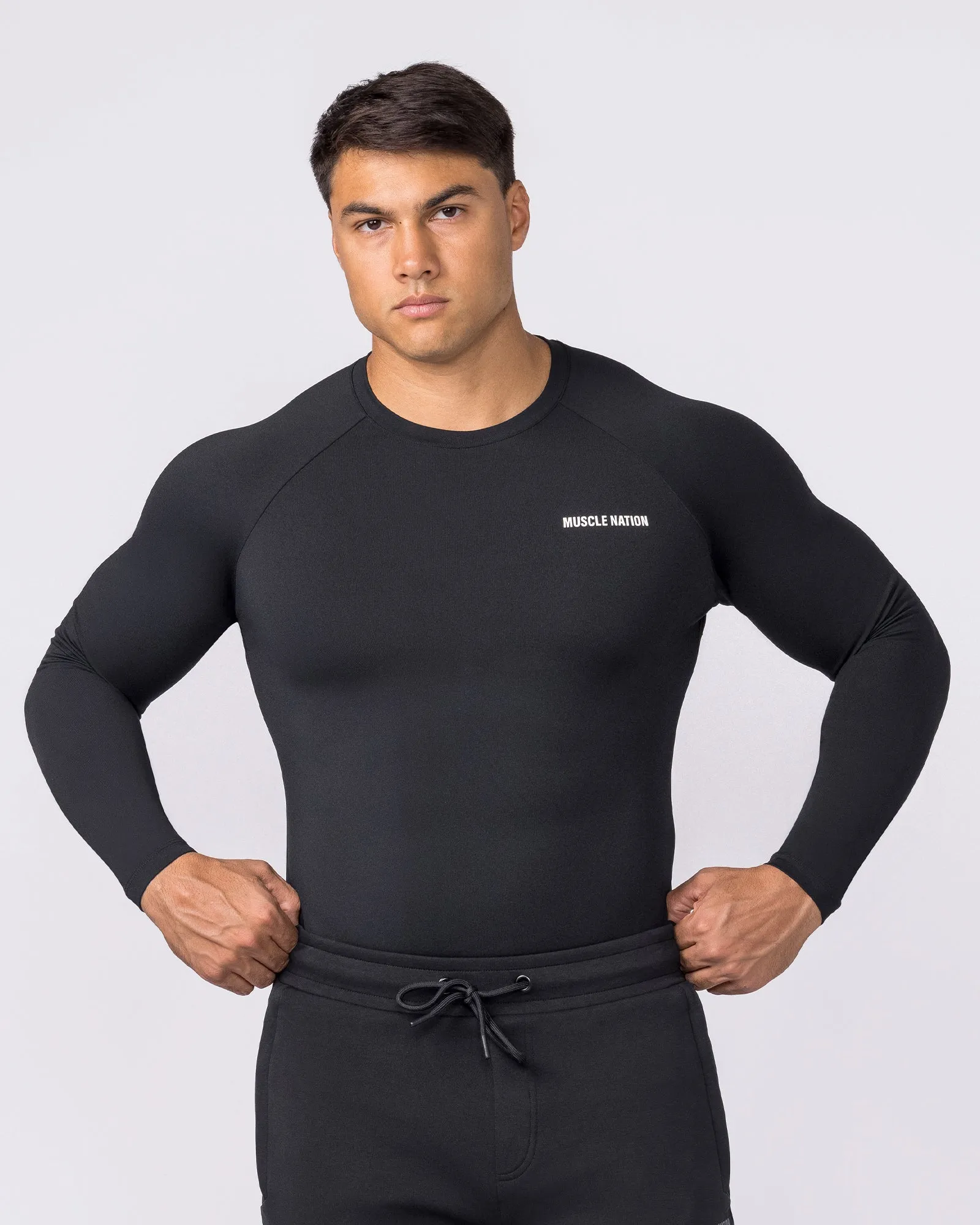 Apex Long Sleeve Tee - Black sold by Muscle Nation product image thumbnail 3