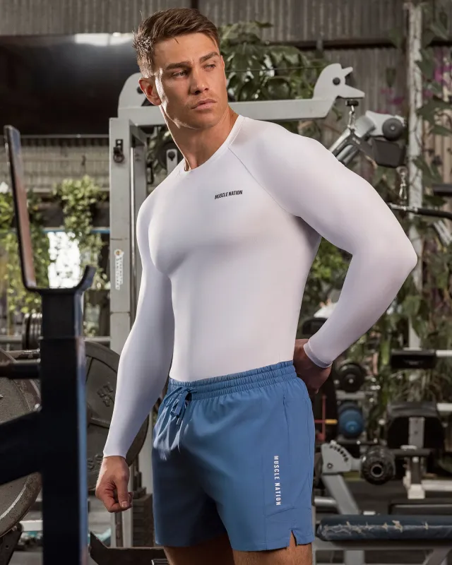 Apex Long Sleeve Tee - White made by Muscle Nation