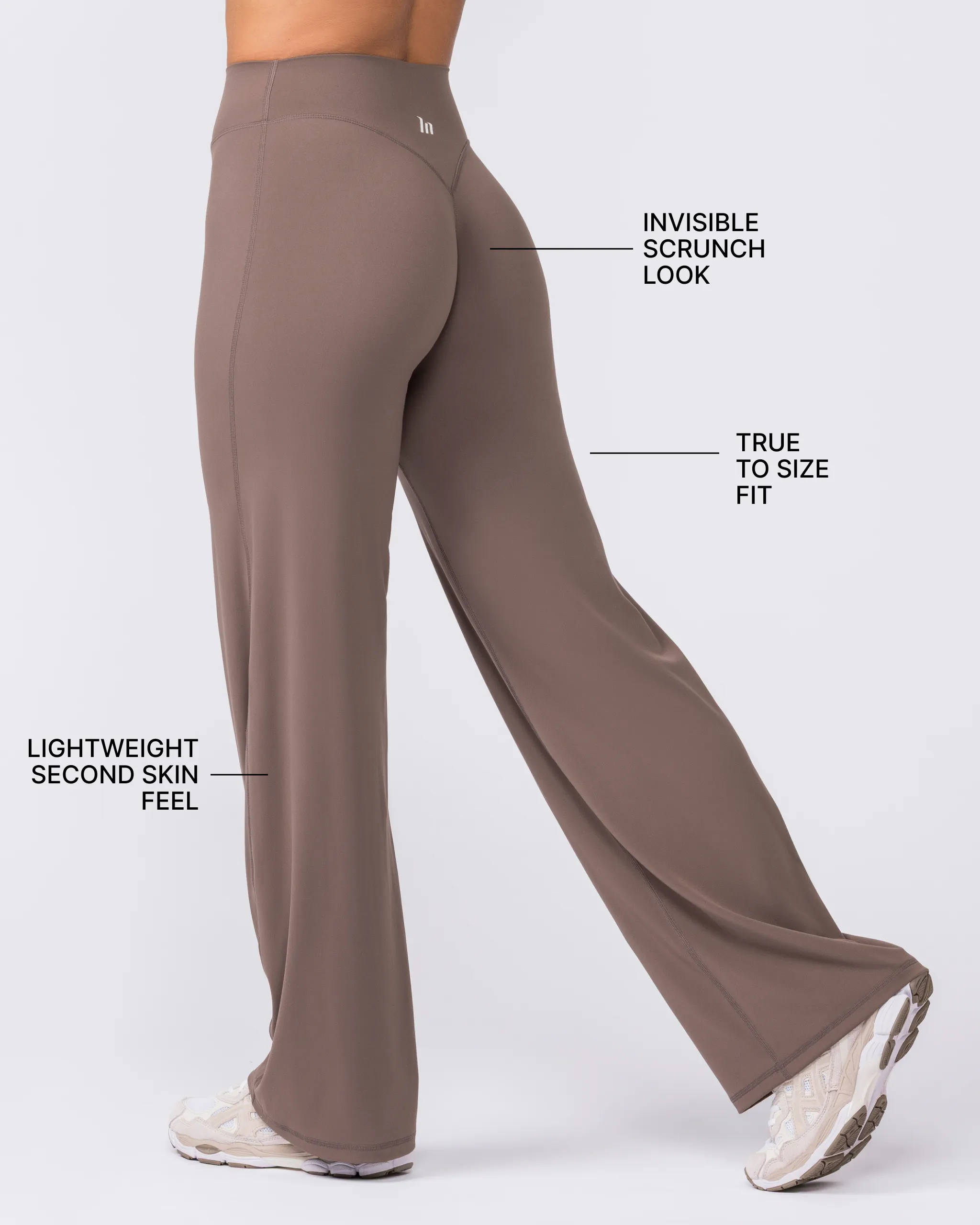 Aura Straight Leg Leggings Tall - Taupe sold by Muscle Nation product image thumbnail 3
