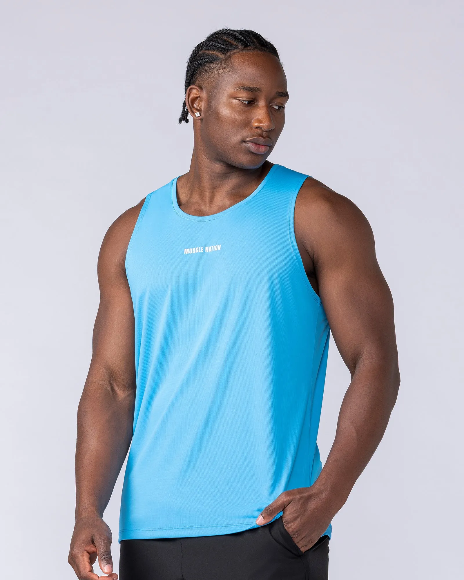 Aero Active Tank - Ibiza Blue sold by Muscle Nation product image thumbnail 4