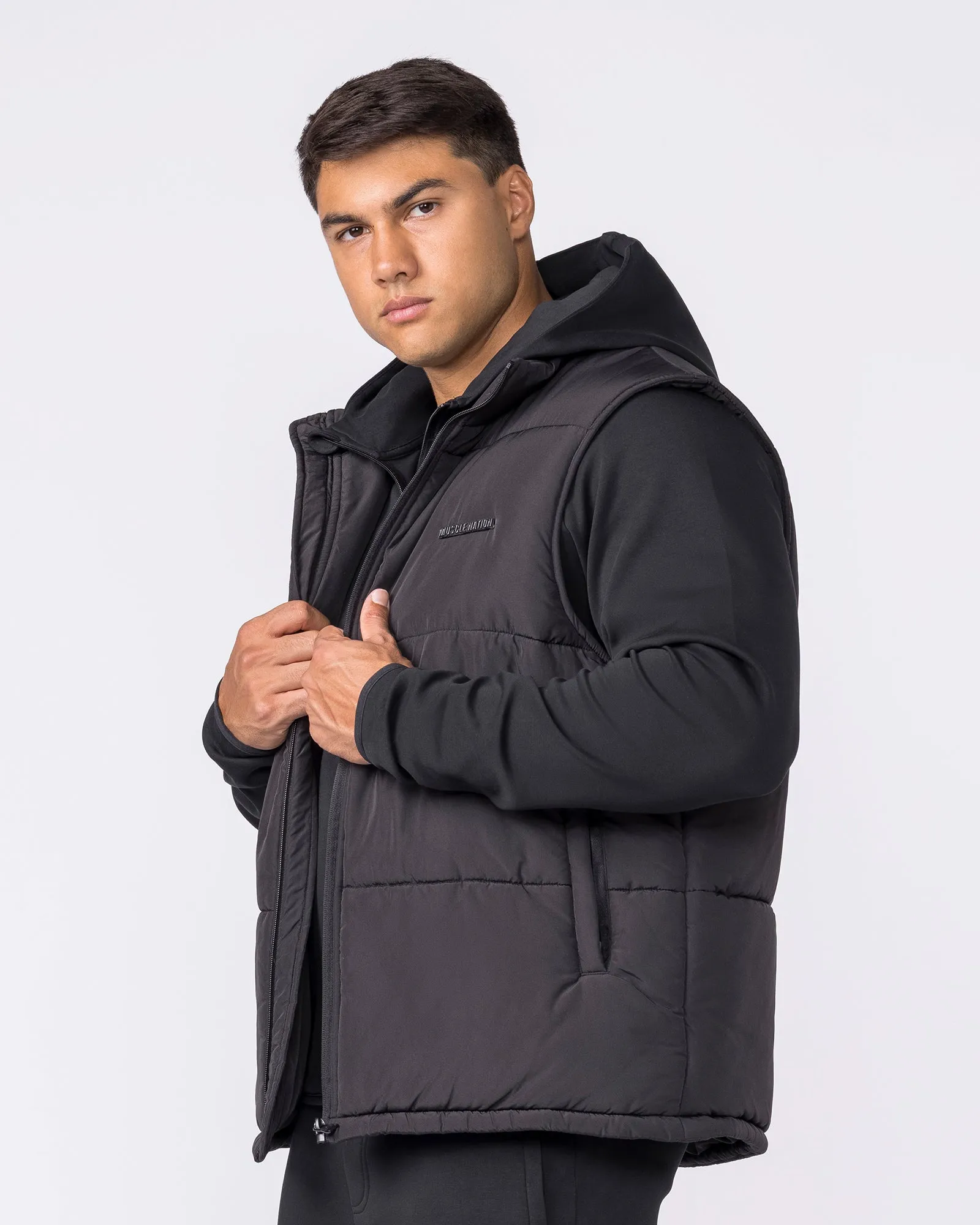 Essential Puffer Vest - Black sold by Muscle Nation product image thumbnail 3