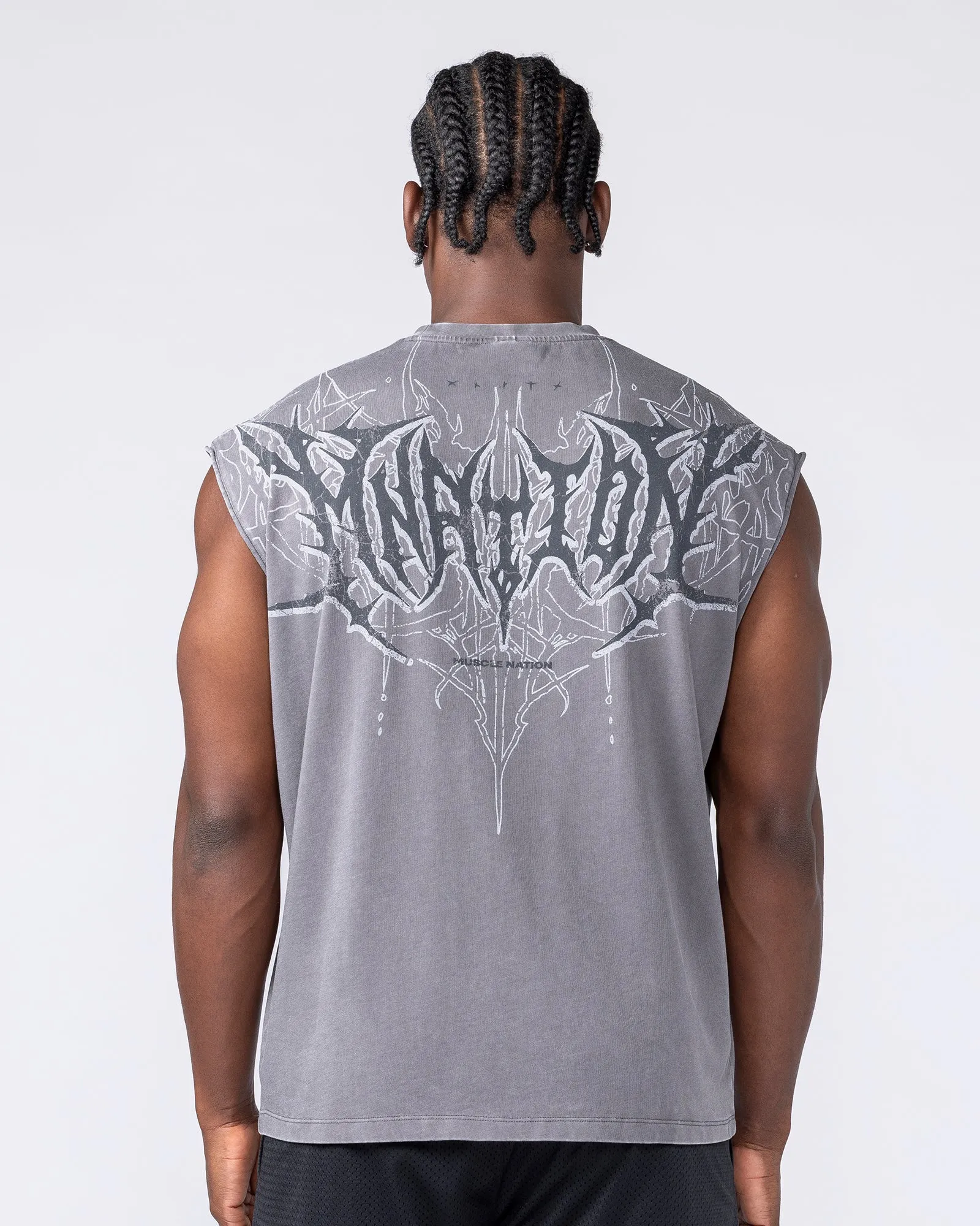 Gothic Boxy Muscle Tank - Washed Tornado sold by Muscle Nation product image thumbnail 5