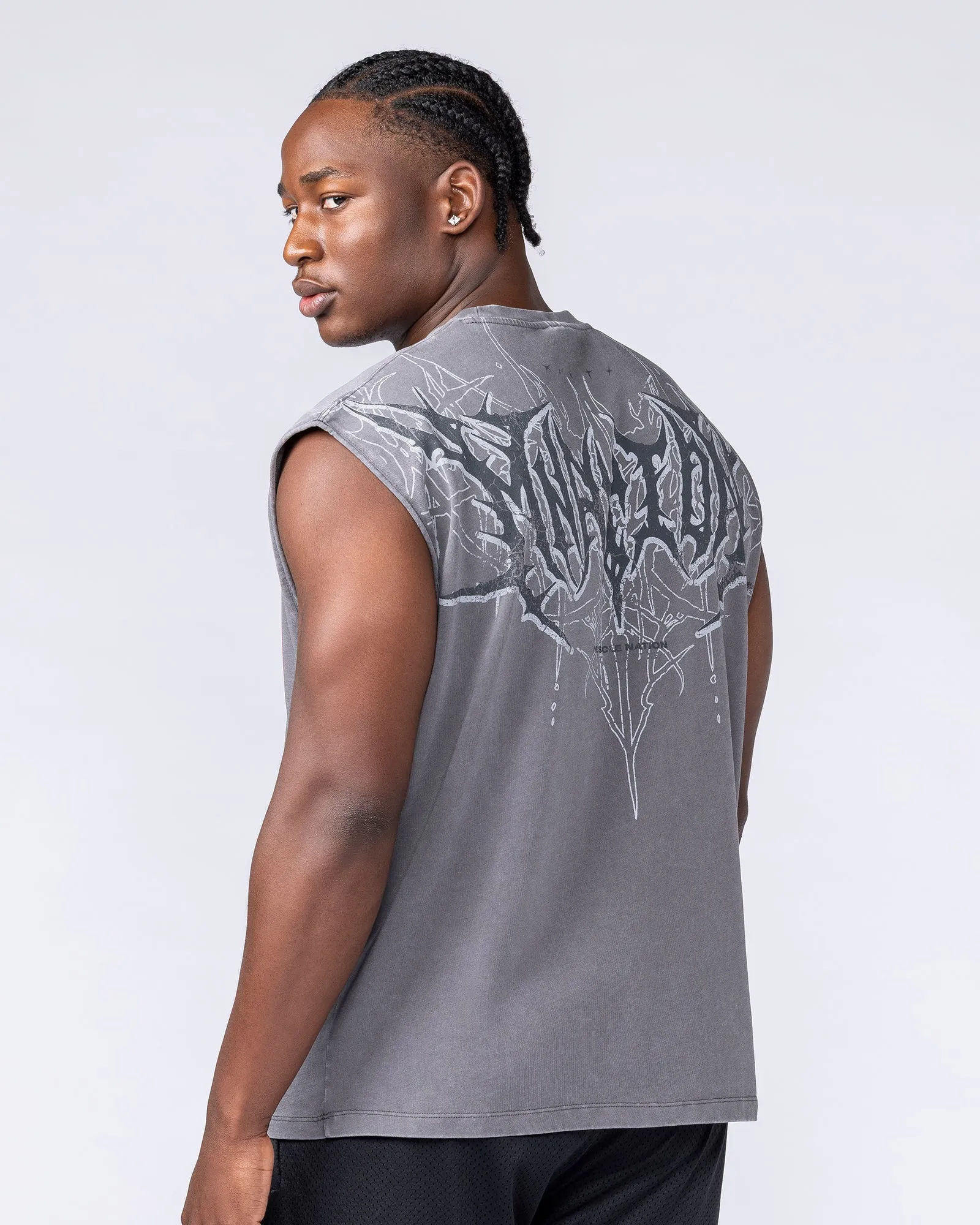 Gothic Boxy Muscle Tank - Washed Tornado sold by Muscle Nation product image thumbnail 3