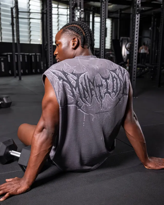 Gothic Boxy Muscle Tank - Washed Tornado made by Muscle Nation