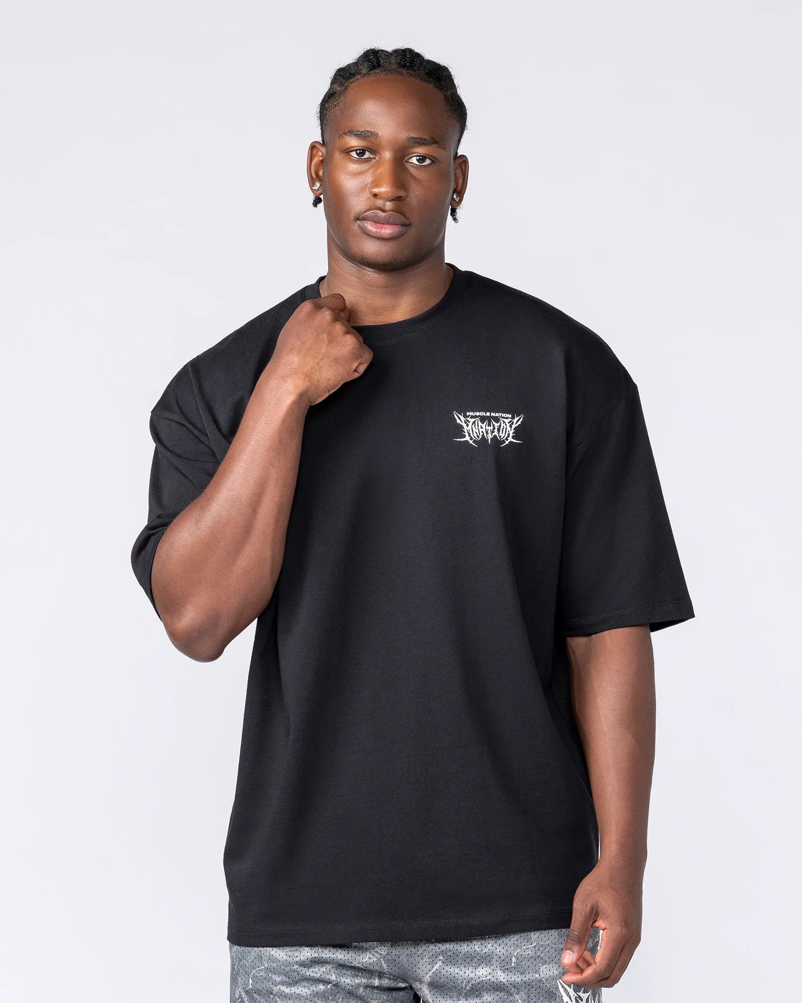 Gothic Oversized Tee - Black sold by Muscle Nation product image thumbnail 2