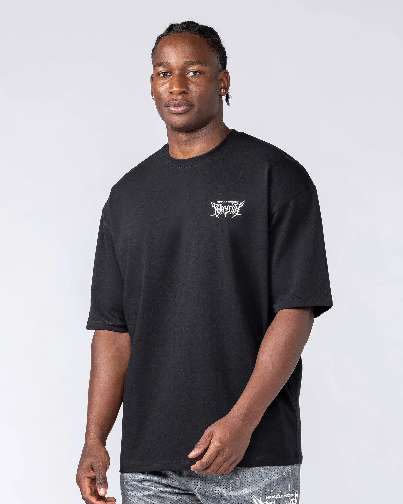 Gothic Oversized Tee - Black sold by Muscle Nation product image thumbnail 3