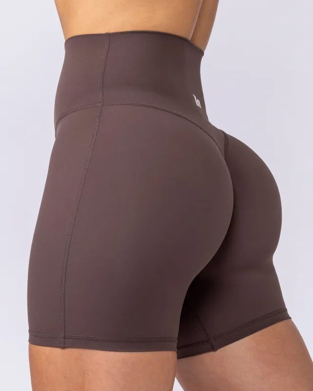 Aura Peachy High Invisible Scrunch Bike Shorts - Cola made by Muscle Nation
