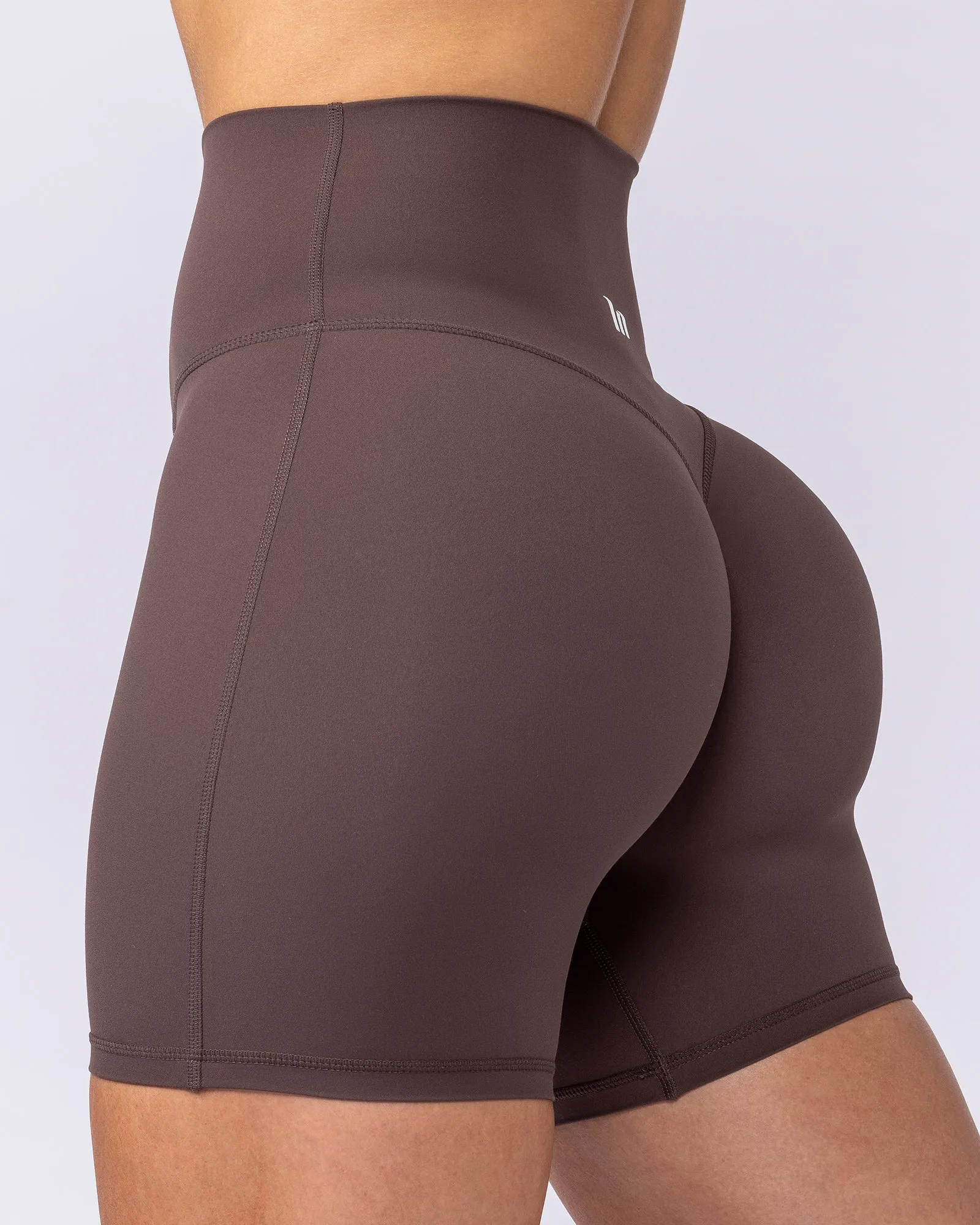 Aura Peachy High Invisible Scrunch Bike Shorts - Cola sold by Muscle Nation