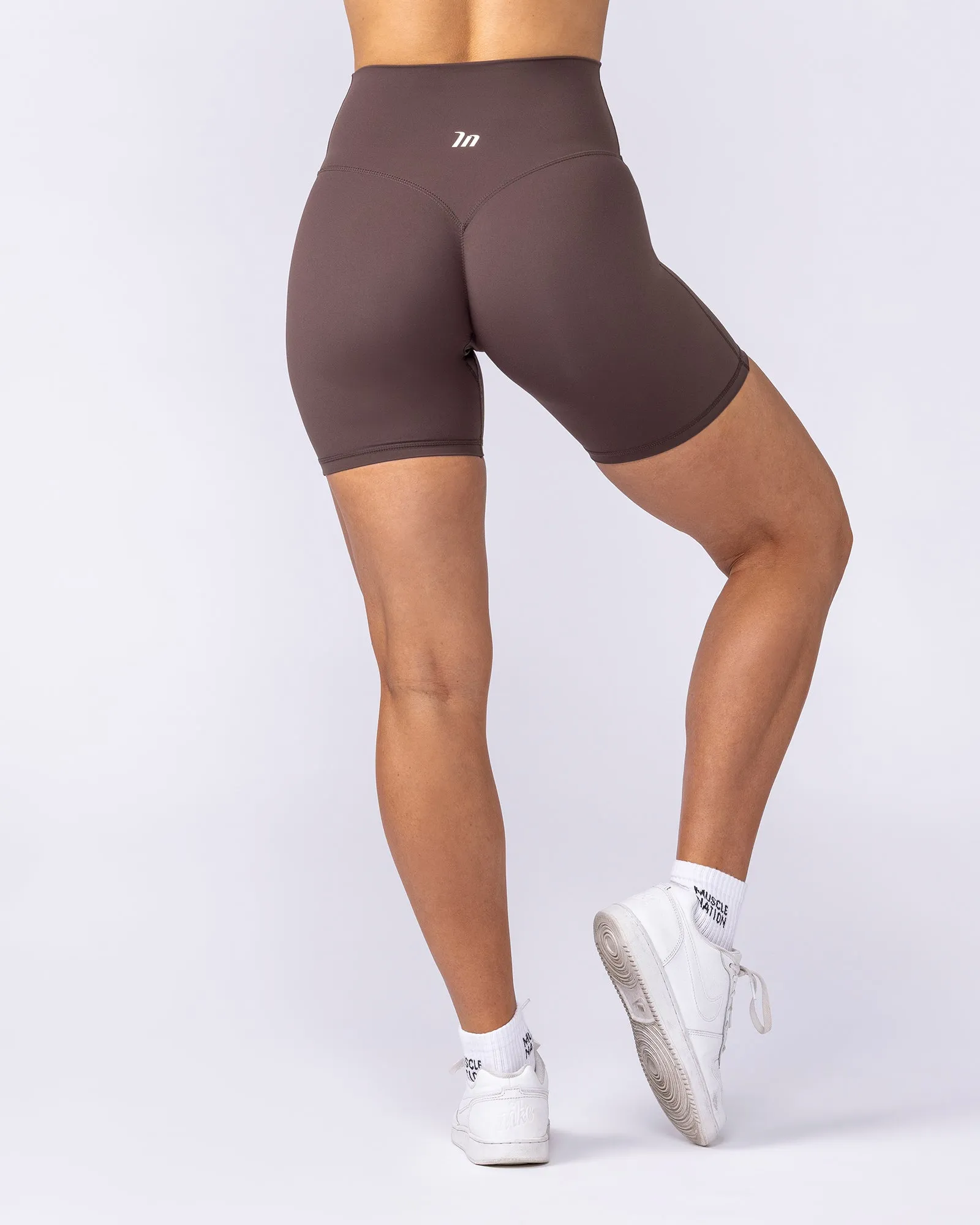Aura Peachy High Invisible Scrunch Bike Shorts - Cola sold by Muscle Nation product image thumbnail 5