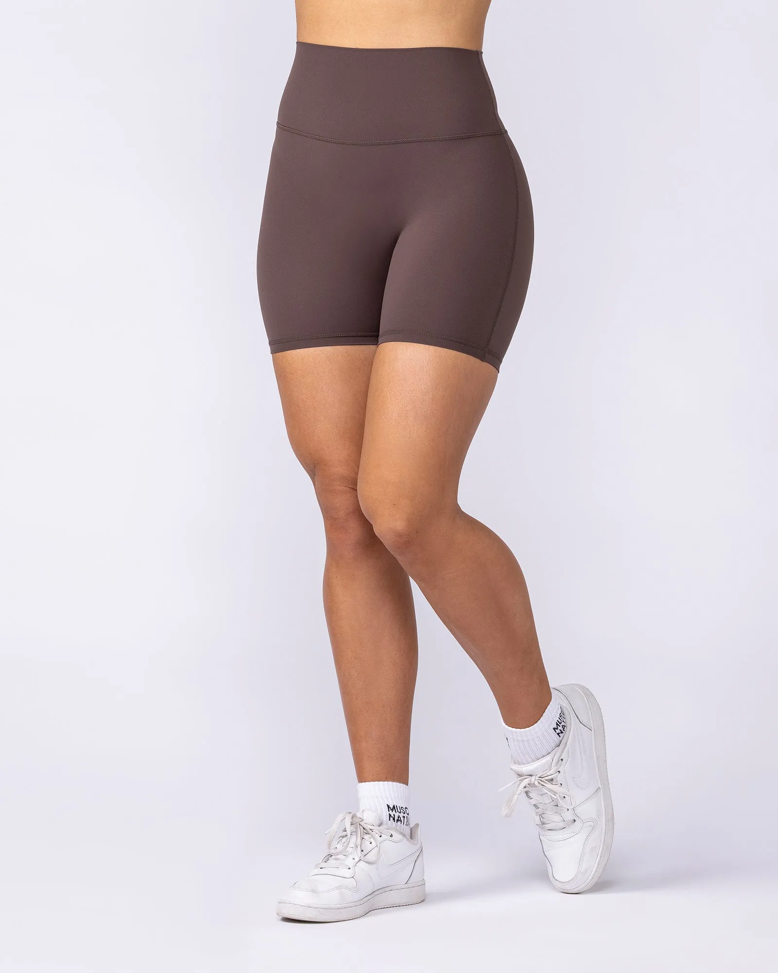 Aura Peachy High Invisible Scrunch Bike Shorts - Cola sold by Muscle Nation product image thumbnail 2