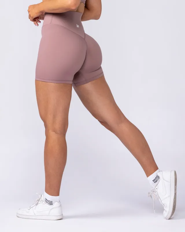 Liberty High Rise Midway Shorts - Mocha Berry made by Muscle Nation