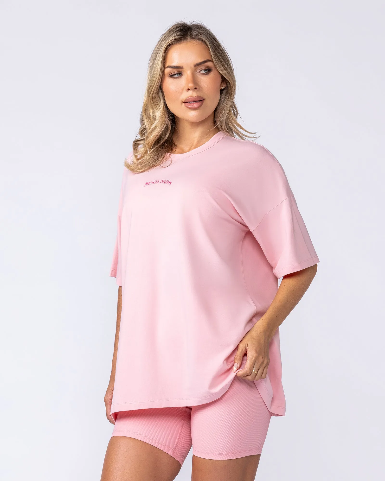 Fresh And Juicy Oversized Tee - Petal Pink sold by Muscle Nation product image thumbnail 3