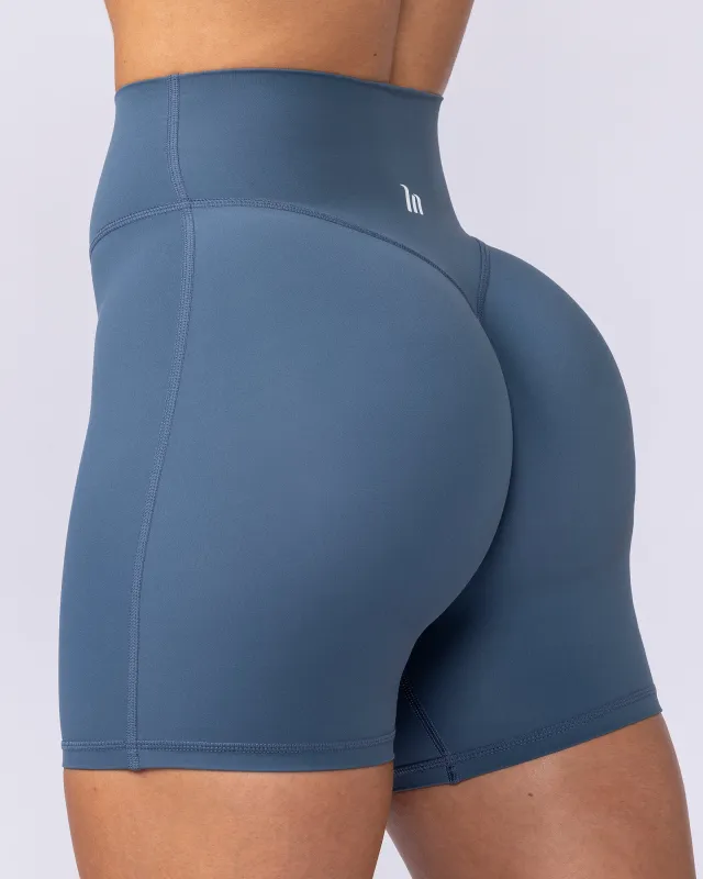 Aura Peachy Invisible Scrunch Bike Shorts - Sapphire made by Muscle Nation