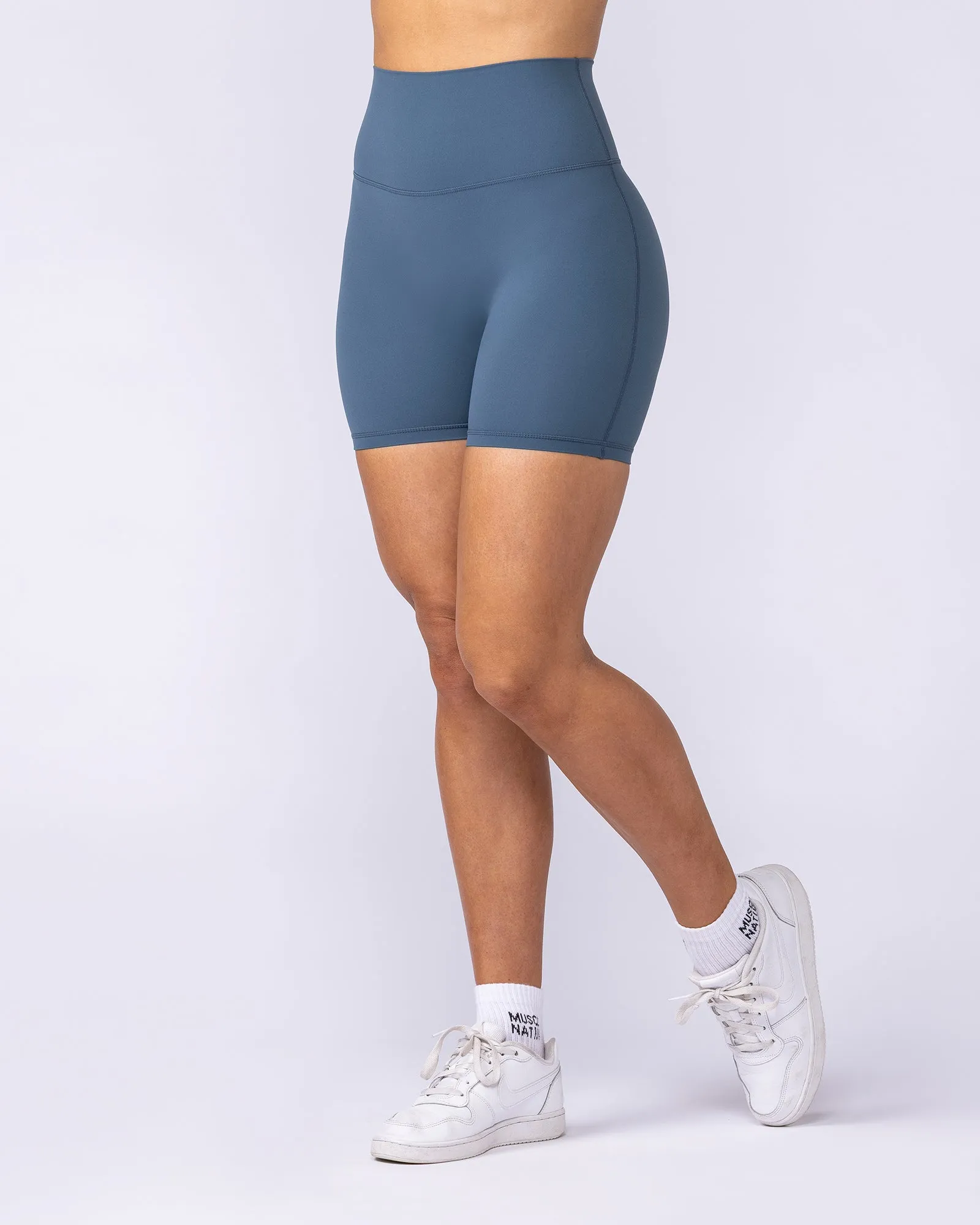 Aura Peachy High Invisible Scrunch Bike Shorts - Sapphire sold by Muscle Nation product image thumbnail 2
