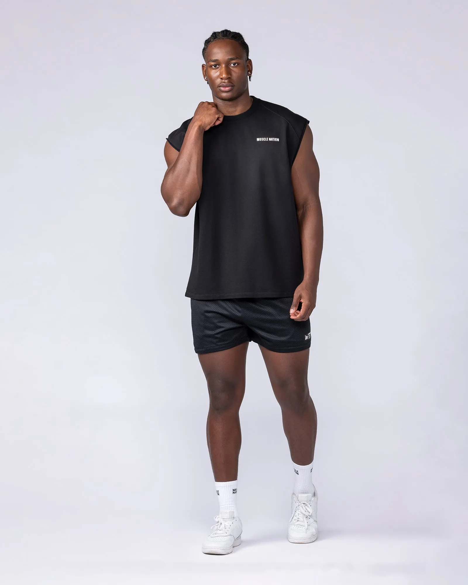 Essential Boxy Muscle Tank - Black sold by Muscle Nation product image thumbnail 5