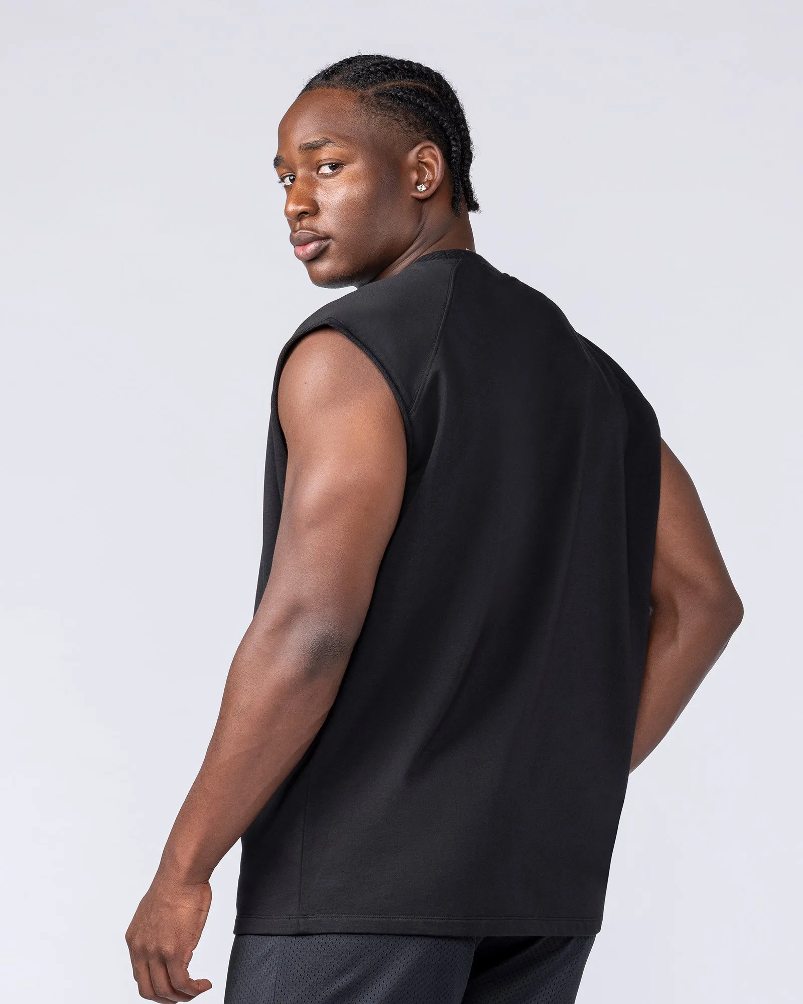 Essential Boxy Muscle Tank - Black sold by Muscle Nation product image thumbnail 2