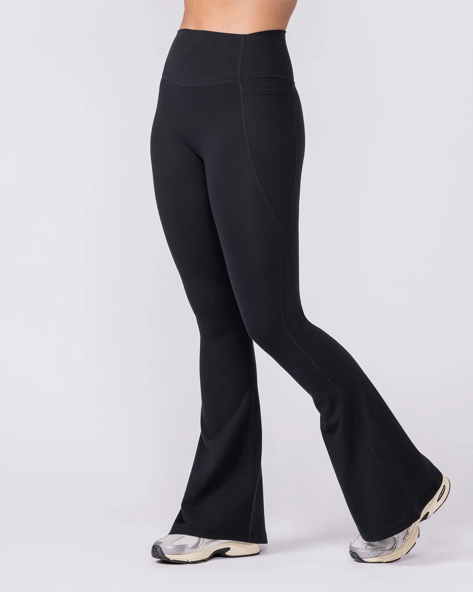 Everyday High Rise Pocket Flare Leggings - Black sold by Muscle Nation product image thumbnail 2